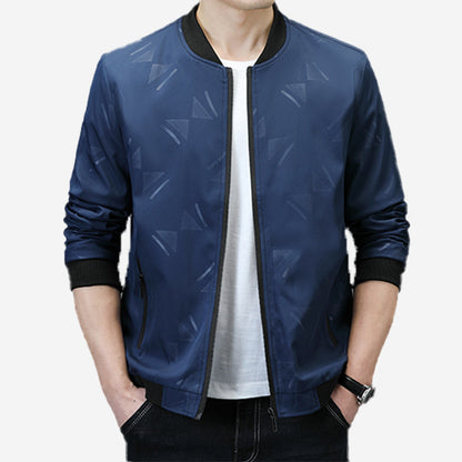 Casual Stand Collar Baseball Uniform Slim Jacket Men's Top