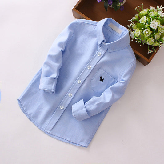 Children's Shirts Boys' Long-sleeved Shirts - KuzuSHOP