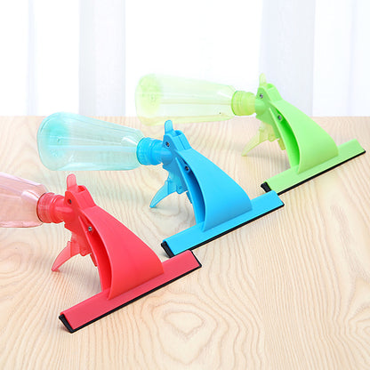 Glass Cleaning Brush with Water Spray Window Cleaner High-quality Aluminum Long Handle Wiper and Cloth Combo Silicone - KuzuSHOP