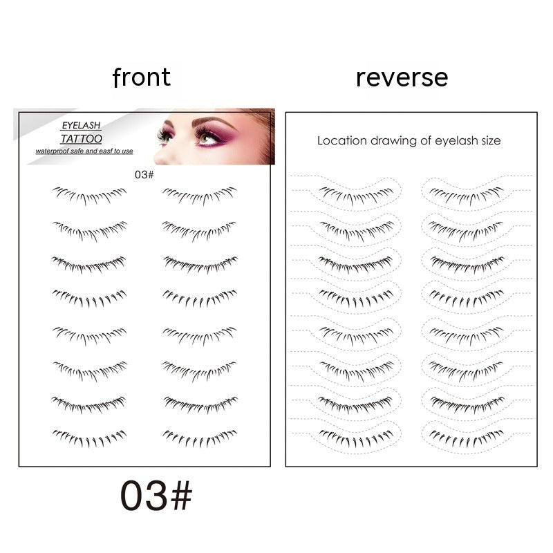 Lower Eyelashes Tattoo Sticker Disposable Waterproof