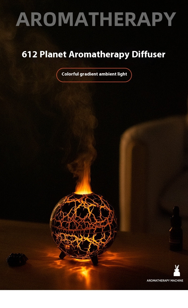 Creative Planet Colorful Atmosphere Lamp USB Humidifier 200ML Water Tank Can Add Essential Oil Household Mini Aroma Diffuser - KuzuSHOP