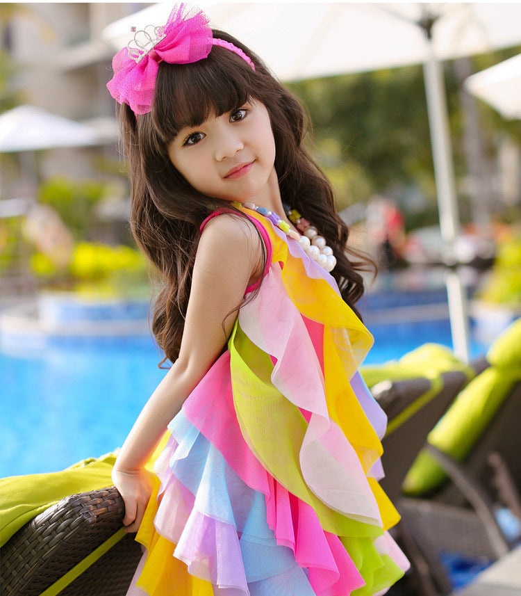 Children's Rainbow Beach Skirt - KuzuSHOP