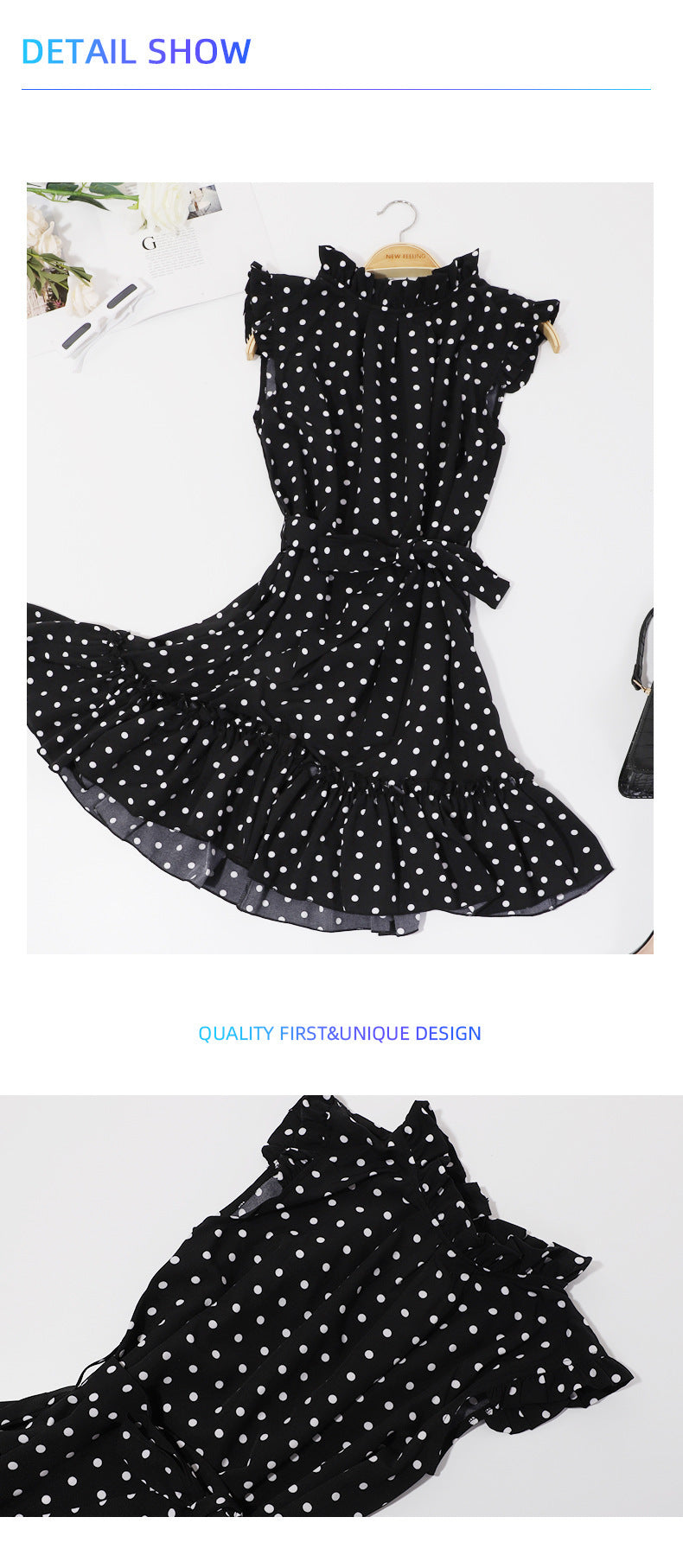 Women's Round Neck Retro Slim Skirt, Women Dress. - KuzuSHOP