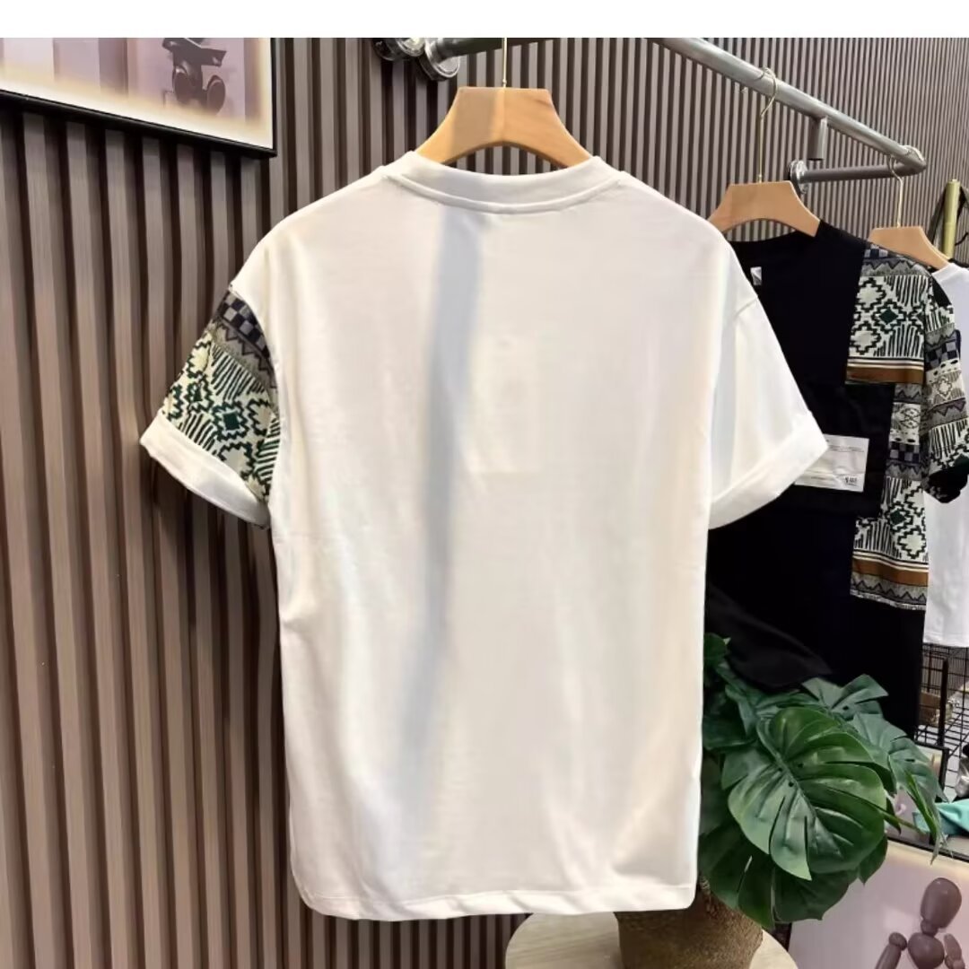 Men's T-shirt Summer New Work Clothes Style Color Matching Top - KuzuSHOP
