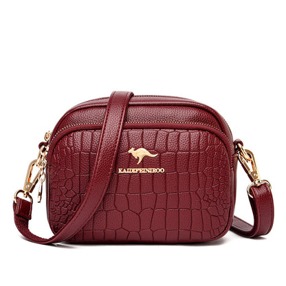 Bag women's bag new 2021 Messenger shoulder bag women's fashion crocodile pattern small bag small square bag Europe and America