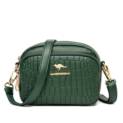 Bag women's bag new 2021 Messenger shoulder bag women's fashion crocodile pattern small bag small square bag Europe and America