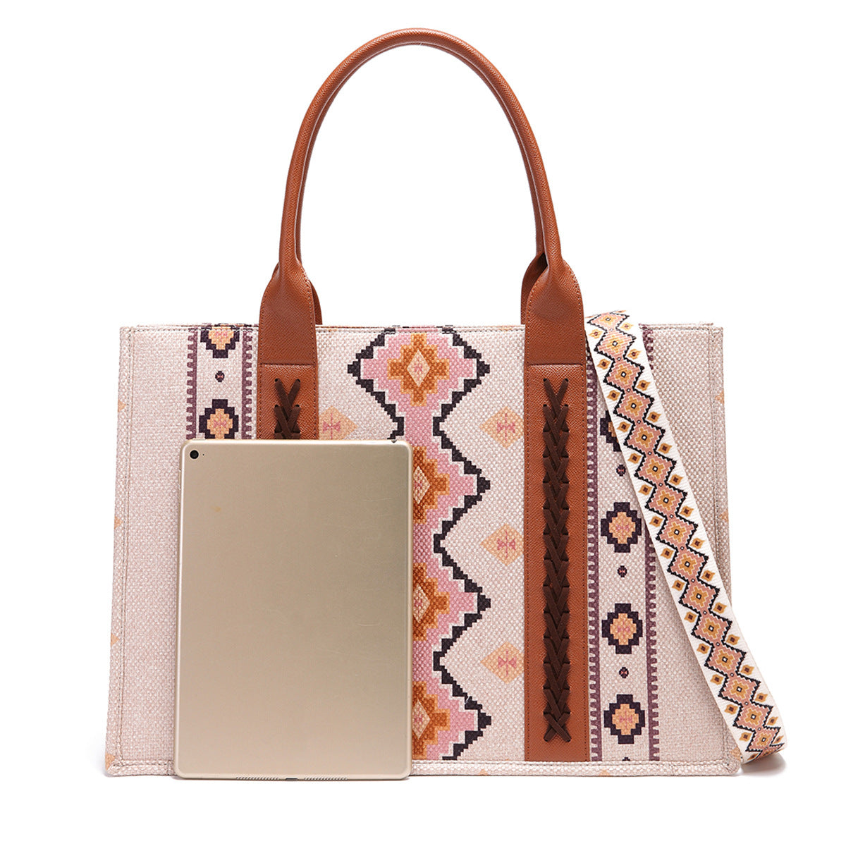 European and American Retro Cotton and Linen Printing Western Women's One Shoulder Bohemian Portable Messenger Women's Bag for Cross-border Amazon - KuzuSHOP