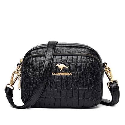 Bag women's bag new 2021 Messenger shoulder bag women's fashion crocodile pattern small bag small square bag Europe and America