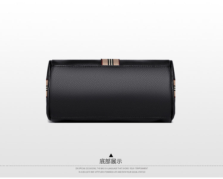 Cross-border first-layer cowhide pillow bag women 2021 new trendy large-capacity shoulder Messenger bag casual leather women's bag - KuzuSHOP