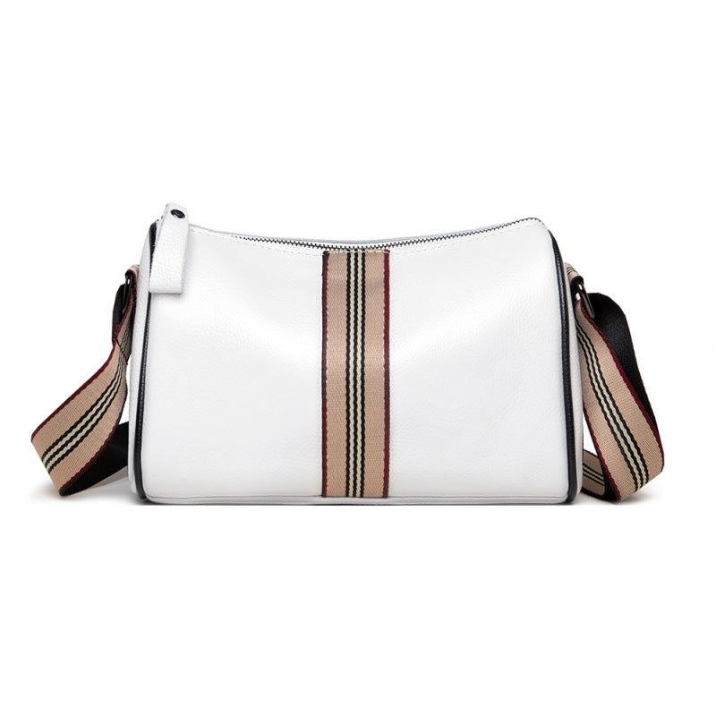 Cross-border first-layer cowhide pillow bag women 2021 new trendy large-capacity shoulder Messenger bag casual leather women's bag - KuzuSHOP