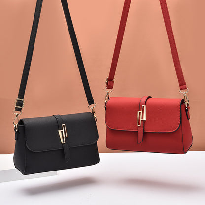 Ladies bags 2021 summer new trendy middle-aged and elderly single shoulder bag messenger bag litchi pattern mother bag one generation