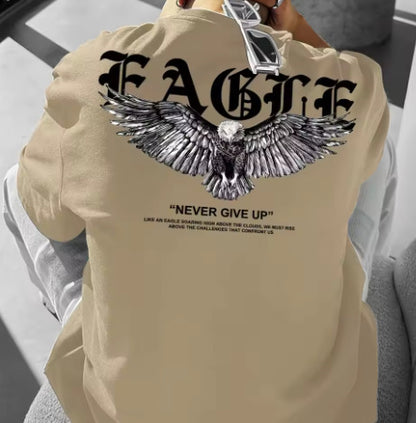 Summer Men's Loose Plus Size Print Round Neck Short Sleeve T-shirt - KuzuSHOP