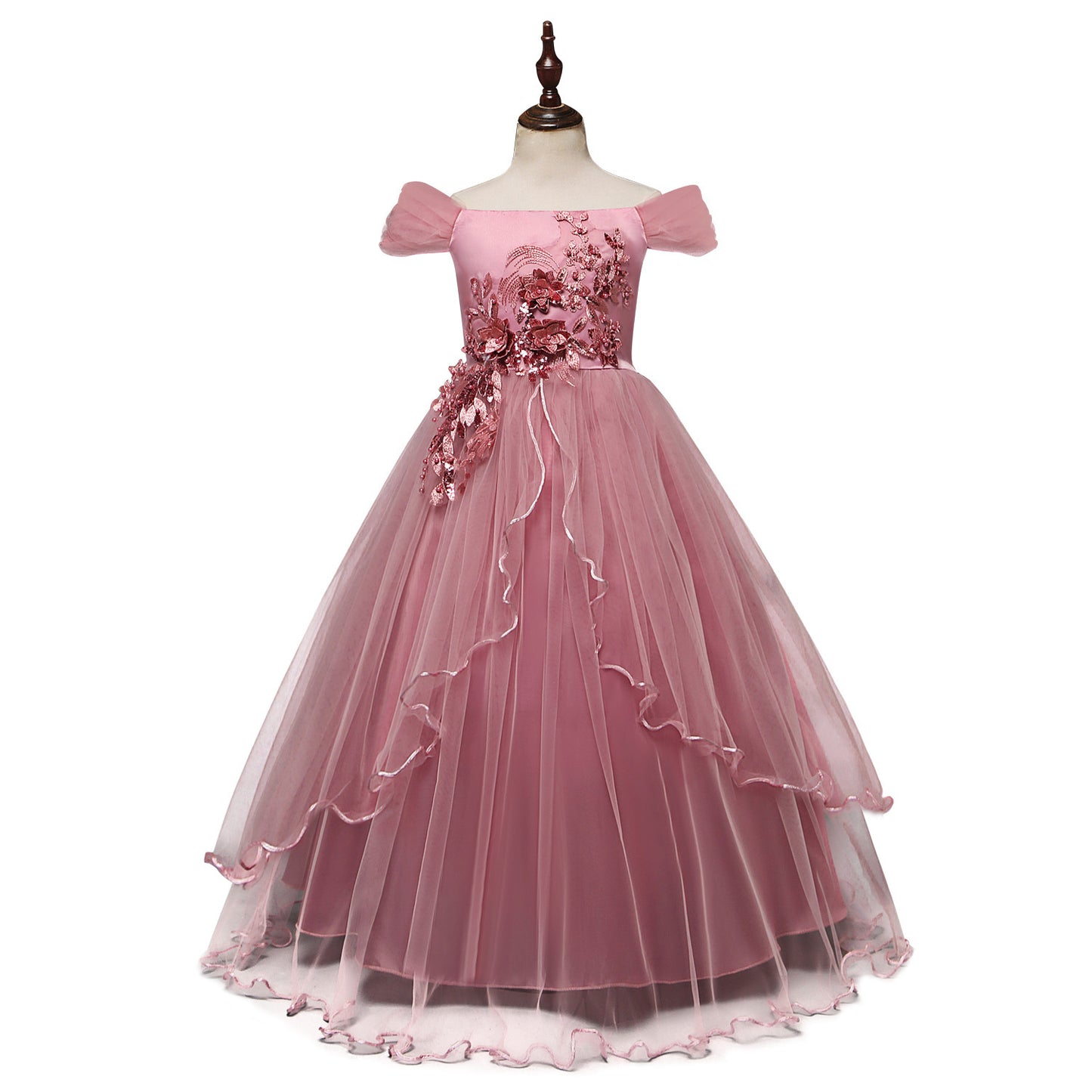 One-shoulder Princess Flower Dress Costume - KuzuSHOP