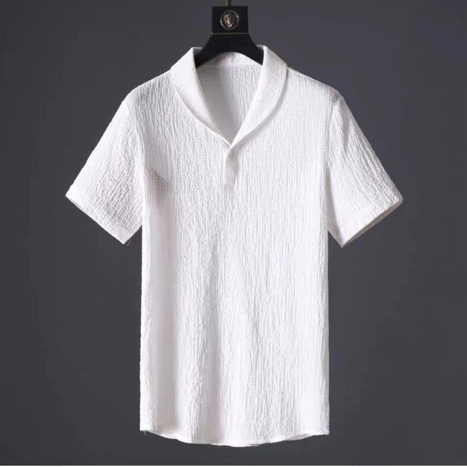 Leisure Suit Summer Loose Short Sleeve Top And Drawstring Trousers Fashion Mens Clothing - KuzuSHOP