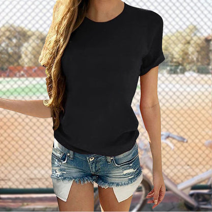 Women's Milk Silk Printed Short Sleeve