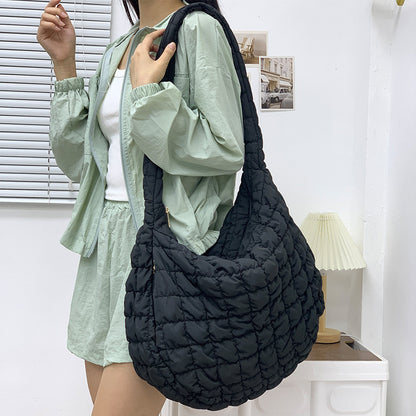 Cloud Pleated Crossbody Bag Women's Large Capacity Lightweight