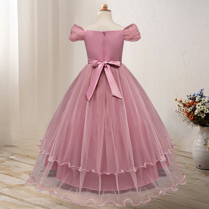 One-shoulder Princess Flower Dress Costume - KuzuSHOP