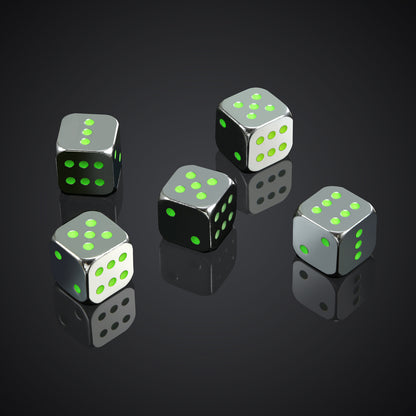 Metal Luminous Dice Large Entertainment Supplies - KuzuSHOP