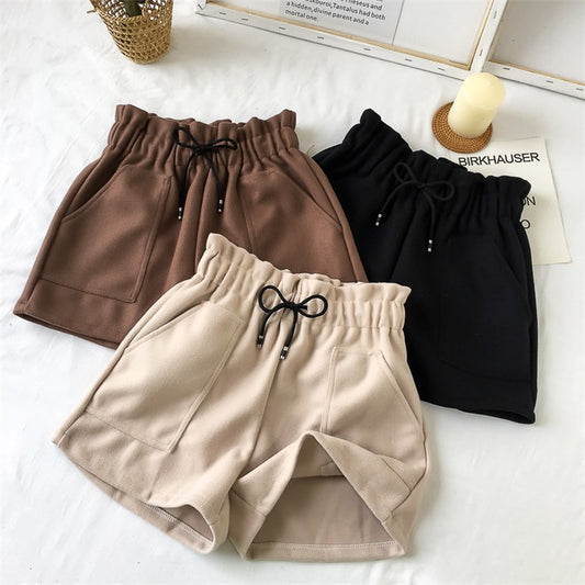 Women's High Waist Wide Leg A-line Boots Shorts - KuzuSHOP
