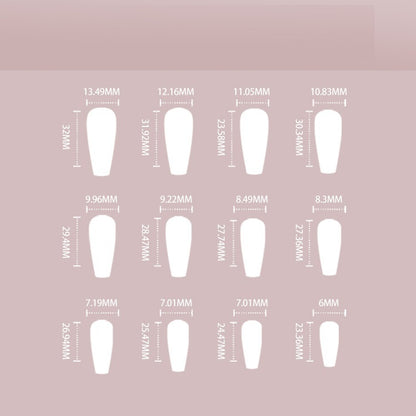 Wear Armor French Black Edge Nail Shaped Piece Queen Mother Rose Rhinestone Fake Nails