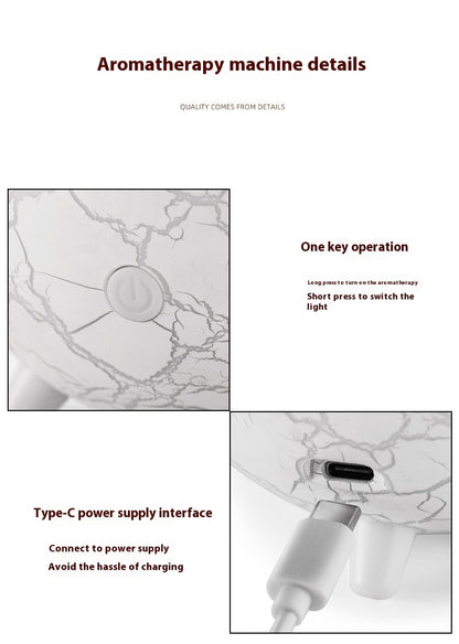 Creative Planet Colorful Atmosphere Lamp USB Humidifier 200ML Water Tank Can Add Essential Oil Household Mini Aroma Diffuser - KuzuSHOP