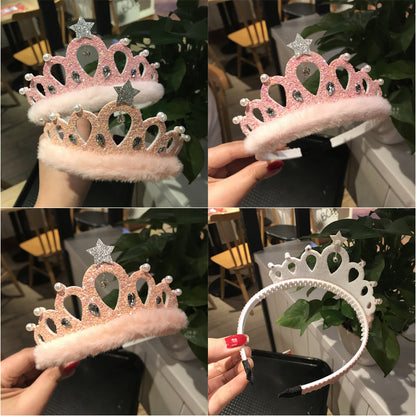 Children's Hair Accessories New Sequined Crystal Crown Girls - KuzuSHOP