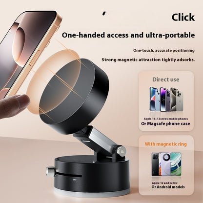 Vacuum Magnetic Suction Cup Mobile Phone Holder – Double-Sided Swivel Stand for Universal Use, Adjustable and Secure