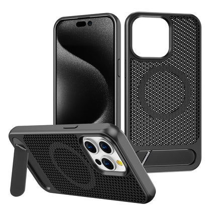 Bracket Phone Case Suitable Grid Cooling Magnetic Suction - KuzuSHOP