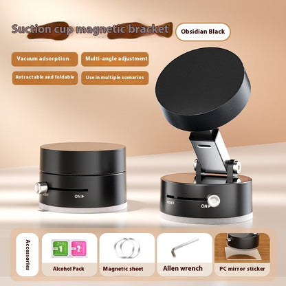 Vacuum Magnetic Suction Cup Mobile Phone Holder – Double-Sided Swivel Stand for Universal Use, Adjustable and Secure