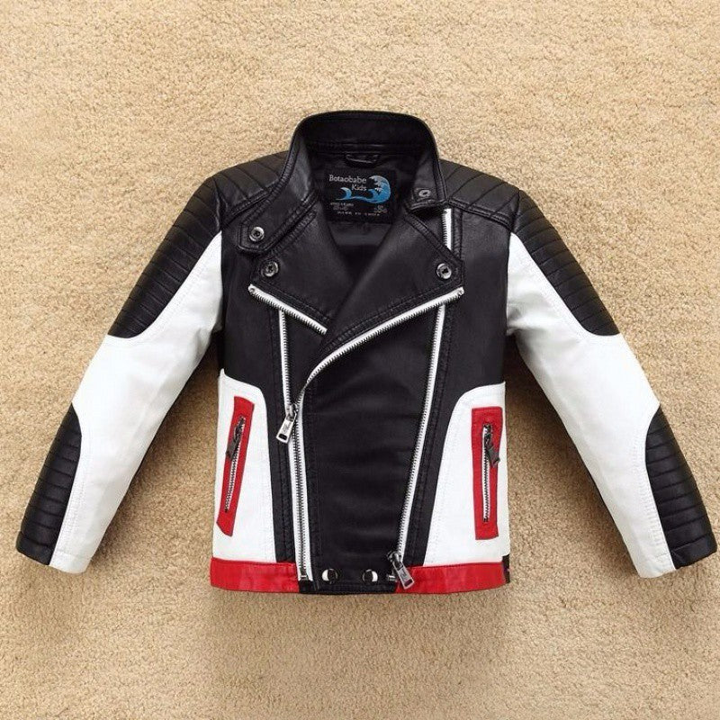 Boy's Thickened Leather Jacket Is Handsome - KuzuSHOP