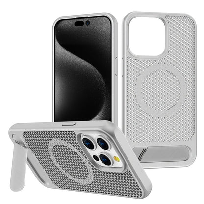 Bracket Phone Case Suitable Grid Cooling Magnetic Suction - KuzuSHOP