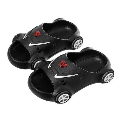 Kids Glowing Slippers Cartoon Car Sandals Children Sandals Anti Slip Boys Girls Luminous Slippers Summer Beach Shoes - KuzuSHOP