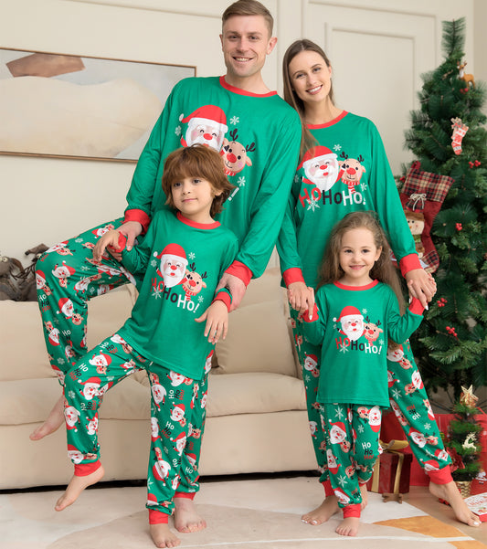 Christmas Pajamas For Family Matching Family Christmas PJs Sets Santa Claus Printed Top Sleepwear - KuzuSHOP