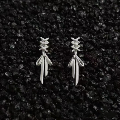 Women's Bow Ribbon Stud Earrings Elegant And Simple
