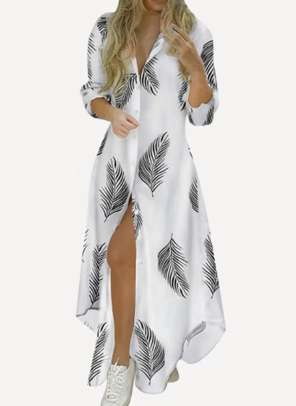 Color Block Striped Shirt Dress - KuzuSHOP